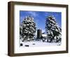 Snow Covered Church and Cemetery-Ashley Cooper-Framed Photographic Print