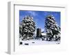 Snow Covered Church and Cemetery-Ashley Cooper-Framed Photographic Print