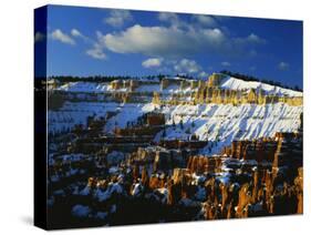 Snow Covered Cliffs and Hoodoos, Bryce Canyon National Park, Colorado Plateau, Utah, USA-Scott T. Smith-Stretched Canvas