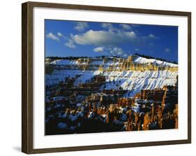 Snow Covered Cliffs and Hoodoos, Bryce Canyon National Park, Colorado Plateau, Utah, USA-Scott T. Smith-Framed Photographic Print