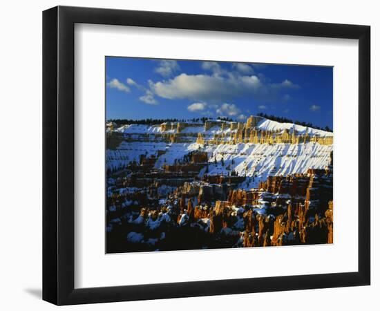 Snow Covered Cliffs and Hoodoos, Bryce Canyon National Park, Colorado Plateau, Utah, USA-Scott T. Smith-Framed Photographic Print