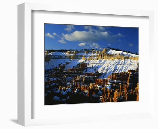 Snow Covered Cliffs and Hoodoos, Bryce Canyon National Park, Colorado Plateau, Utah, USA-Scott T. Smith-Framed Photographic Print