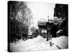 Snow Covered Exterior of Grand Opera House at Elm Place and Fulton St. During Blizzard of 1888-Wallace G^ Levison-Stretched Canvas