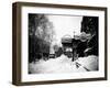 Snow Covered Exterior of Grand Opera House at Elm Place and Fulton St. During Blizzard of 1888-Wallace G^ Levison-Framed Photographic Print