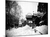 Snow Covered Exterior of Grand Opera House at Elm Place and Fulton St. During Blizzard of 1888-Wallace G^ Levison-Mounted Photographic Print