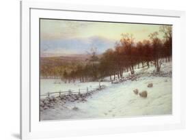 Snow Covered Fields with Sheep-Joseph Farquharson-Framed Giclee Print