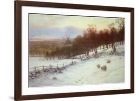 Snow Covered Fields with Sheep-Joseph Farquharson-Framed Giclee Print