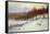 Snow Covered Fields with Sheep-Joseph Farquharson-Framed Stretched Canvas