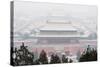 Snow Covered Forbidden City Palace Museum UNESCO World Heritage Site Beijing China-Christian Kober-Stretched Canvas