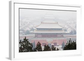 Snow Covered Forbidden City Palace Museum UNESCO World Heritage Site Beijing China-Christian Kober-Framed Photographic Print