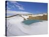 Snow Covered Frozen Viti (Hell) Crater Near Krafla Power Plant, Iceland, Polar Regions-Neale Clarke-Stretched Canvas
