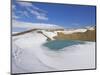 Snow Covered Frozen Viti (Hell) Crater Near Krafla Power Plant, Iceland, Polar Regions-Neale Clarke-Mounted Photographic Print