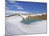 Snow Covered Frozen Viti (Hell) Crater Near Krafla Power Plant, Iceland, Polar Regions-Neale Clarke-Mounted Photographic Print