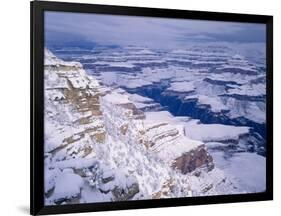 Snow Covered Grand Canyon, South Rim, Grand Canyon NP, Arizona-Greg Probst-Framed Photographic Print