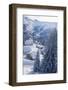 Snow Covered House and Trees-David De Lossy-Framed Photographic Print