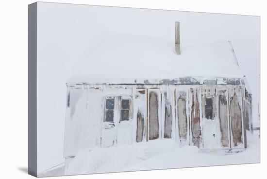 Snow Covered House, Tasiilaq, Greenland-Peter Adams-Stretched Canvas