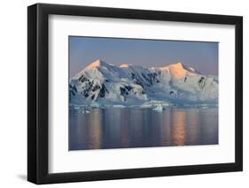 Snow covered island in South Atlantic Ocean, Antarctica-Keren Su-Framed Photographic Print