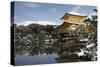 Snow-covered Kinkaku-ji (Temple of the Golden Pavilion) (Rokuon-ji), UNESCO World Heritage Site, Ky-Damien Douxchamps-Stretched Canvas