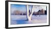 Snow covered lakefront park in winter, Chicago, Cook County, Illinois, USA-null-Framed Photographic Print