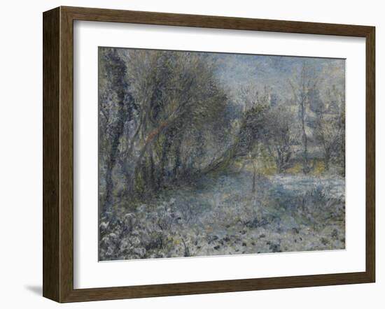 Snow-Covered Landscape, 1870-1875-Pierre-Auguste Renoir-Framed Giclee Print