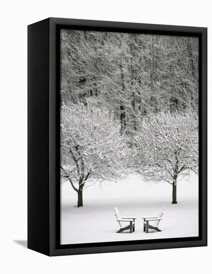 Snow covered landscape-Scott Barrow-Framed Stretched Canvas