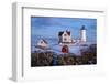 Snow Covered Lighthouse during Holiday Season in Maine.-Allan Wood Photography-Framed Photographic Print