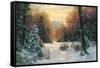 Snow Covered Morning-Egidio Antonaccio-Framed Stretched Canvas