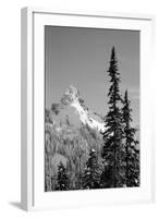 Snow-Covered Mountain, Cascade Range, Mt Rainier National Park, Washington, USA-Paul Souders-Framed Photographic Print