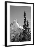 Snow-Covered Mountain, Cascade Range, Mt Rainier National Park, Washington, USA-Paul Souders-Framed Photographic Print