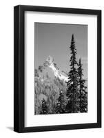 Snow-Covered Mountain, Cascade Range, Mt Rainier National Park, Washington, USA-Paul Souders-Framed Photographic Print