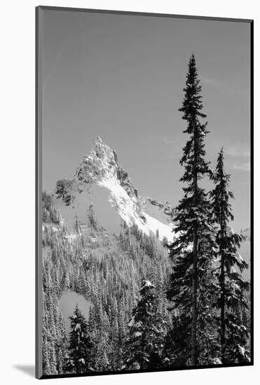 Snow-Covered Mountain, Cascade Range, Mt Rainier National Park, Washington, USA-Paul Souders-Mounted Photographic Print