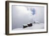 Snow Covered Mountain Huts and Church Surrounded by Low Clouds, Bettmeralp, District of Raron-Roberto Moiola-Framed Photographic Print