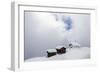 Snow Covered Mountain Huts and Church Surrounded by Low Clouds, Bettmeralp, District of Raron-Roberto Moiola-Framed Photographic Print