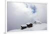 Snow Covered Mountain Huts and Church Surrounded by Low Clouds, Bettmeralp, District of Raron-Roberto Moiola-Framed Photographic Print