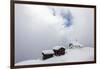 Snow Covered Mountain Huts and Church Surrounded by Low Clouds, Bettmeralp, District of Raron-Roberto Moiola-Framed Photographic Print