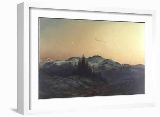 Snow-covered Mountain in Stormy Night, 1879-Gustave Doré-Framed Giclee Print