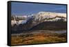Snow-Covered Mountain in the Sneffels Range in the Fall-James Hager-Framed Stretched Canvas