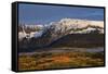 Snow-Covered Mountain in the Sneffels Range in the Fall-James Hager-Framed Stretched Canvas