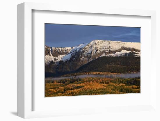 Snow-Covered Mountain in the Sneffels Range in the Fall-James Hager-Framed Photographic Print