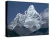 Snow Covered Mountain Peak, Ama Dablam, Himalayas, Nepal-N A Callow-Stretched Canvas