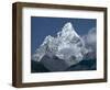 Snow Covered Mountain Peak, Ama Dablam, Himalayas, Nepal-N A Callow-Framed Photographic Print