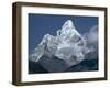 Snow Covered Mountain Peak, Ama Dablam, Himalayas, Nepal-N A Callow-Framed Photographic Print