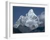 Snow Covered Mountain Peak, Ama Dablam, Himalayas, Nepal-N A Callow-Framed Photographic Print