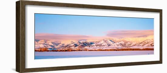 Snow Covered Mountains, Bridger Mountains, Rocky Mountains, Bozeman, Gallatin County, Montana, USA-null-Framed Photographic Print