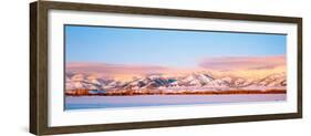 Snow Covered Mountains, Bridger Mountains, Rocky Mountains, Bozeman, Gallatin County, Montana, USA-null-Framed Photographic Print