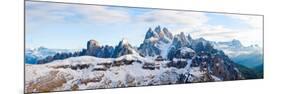 Snow Covered Mountains, Dolomites, Dolomiti Di Sesto Nature Park, Hochpustertal, Alta Pusteria-null-Mounted Photographic Print