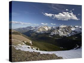 Snow-Covered Mountains in the Spring from Trail Ridge Road, Rocky Mountain National Park, Colorado-James Hager-Stretched Canvas