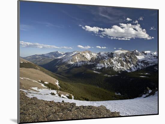 Snow-Covered Mountains in the Spring from Trail Ridge Road, Rocky Mountain National Park, Colorado-James Hager-Mounted Photographic Print