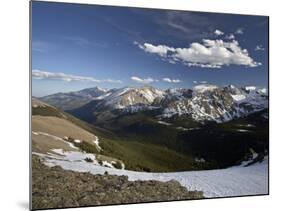 Snow-Covered Mountains in the Spring from Trail Ridge Road, Rocky Mountain National Park, Colorado-James Hager-Mounted Photographic Print