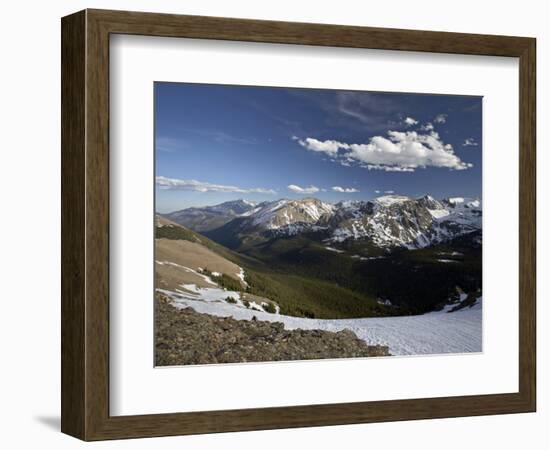 Snow-Covered Mountains in the Spring from Trail Ridge Road, Rocky Mountain National Park, Colorado-James Hager-Framed Photographic Print